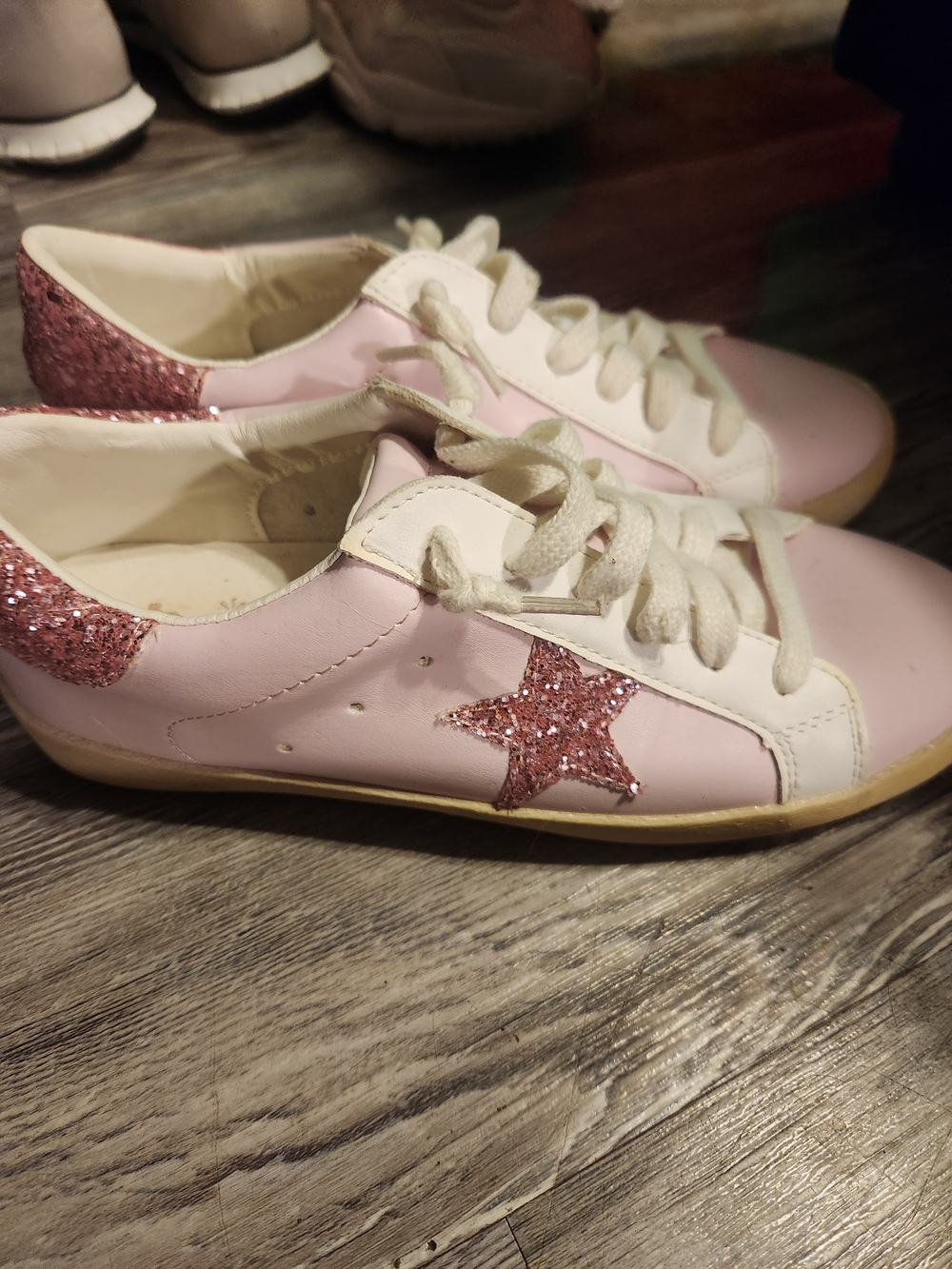 Pink Glitter Star Sneakers